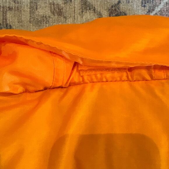 Steve & Barry's Double Down orange down feather cropped puffer jacket SIZE M - Picture 6 of 7